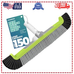 18 Inch Swimming Pool Brush Curved Heavy Duty Scrub Brush Fits 1.25 Inch Poles