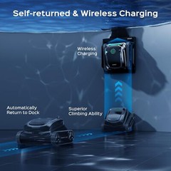 WYBOT S2 Solar Powered Wall Climb Robotic Pool Vacuum Cleaner Robot + Free Robot