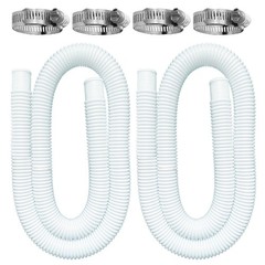 Pool Hoses for Above Ground Pools, 2 Pack 1.25 x 59 x 59 Inch, White