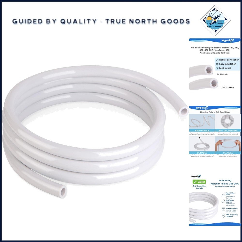 Replacement Feeder Hose for Polaris 280 380 D45 – 10ft Length & Tangle Resistant