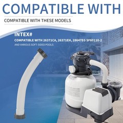 Pihil 18 Inch 11535 Pool Sand Filter Pump Hose Interconnecting Hose 2 Gaskets