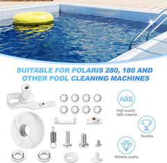 Lyreh Pool Cleaner Idler Wheel Replacement Kit Part for Polaris 280 180, ABS Met