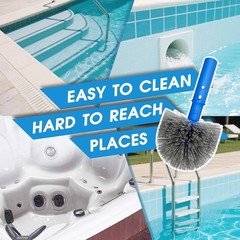 Lightweight Round Pool Brush with Angled Bristles for Effortless Dirt Removal