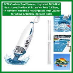 Effortless Cleaning: PC68 Cordless Pool Vacuum for Inground & Above Ground Pools