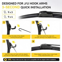 DOGTAIL 28&Prime;+ 15&Prime; Wiper Blades for Nissan Sentra 2020 2019 2018 2017 2016 2015