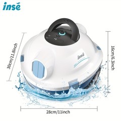 New Smart Pool Cleaning Robot -Say Goodbye to Manual Cleaning! INSE Cordless Poo
