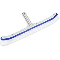 Swimming Pool Blue Brush Wall and Tile Brush,18&Prime; Polished Aluminum Back Premium