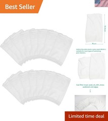 15-Pack Pool Vacuum Filter Bags for Water Tech Handheld Cleaners – White