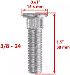 Front Rear Wheel Stud and Nut Kit 85-1092 7518378 Replacement for Polaris