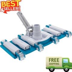 14&Prime; Manual Pool Vacuum Head Weighted Flexible Inground Pool Cleaner Attachment