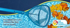 Professional Spa, Hot Tub, Pool Hand Leaf Skimmer Net with Grip Handle – Deep