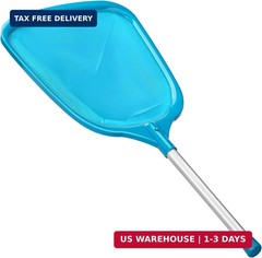 Pool Skimmer Net with Pole Fine Mesh Leaf Rake Cleaning Tool for Pool