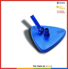 Manual Pool Vacuum Head Weighted Triangle Shape With Bristles Swivel Hose Clean