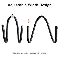 PCS Fence Hooks – Black Chain Link Fence Hangers for Pool Poles, Nets, 12