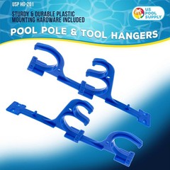 Pool Pole Hanger – 2 Plastic Pool Hooks for Poles – Equipment Fence Hook for …