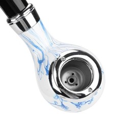 BigBigMe Tobacco Pipe, Classic Pipes with Blue and White