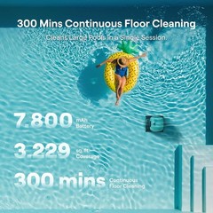 Cordless Robotic Pool Cleaner for Inground and Above Ground Pools Powerful 6800