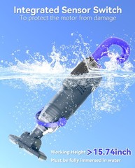 Nichro Cordless Pool Vacuum Cleaner, 60W Suction, Handheld with 63-Inch Pole, 18
