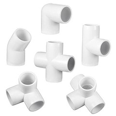42 Pieces PVC Pipe Fittings Elbow Set Tent Connection Tee Heavy Duty 1/2 Inch