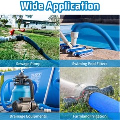 Foting 25Ft Pool Backwash Hose 1-1/2 In Heavy-Duty Discharge Hoses Pvc Pool