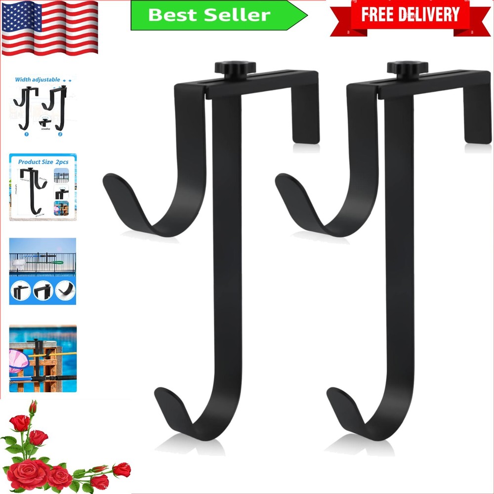 Durable Pool Fence Equipment Hooks x2 – Easy Install, Multiple Applications