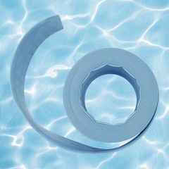 Pool Central Light Blue Swimming Pool Filter Backwash Hose – 100FT x 1.5IN