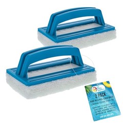 U.S. Pool Supply Hand-Held Scrub Brush 2 Pack – Pool Tile, Grout & Spa Cleaner