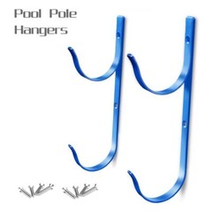 2 Pack Pool Pole Hanger for Fence Pool Equipment Hooks Tool Organizer