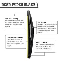 Rear Wiper Arm & Blade Kit,Exact-Fit Replacement for Mazda CX-30 2020-2024,OEM