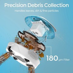 Letexpool S2 Cordless Robotic Pool Vacuum for Above Ground Pools