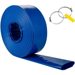 Uimoso Discharge Hose Lay Flat Hose 2&Prime; x 105&prime; PVC Backwash Drain Hose w/Clamp