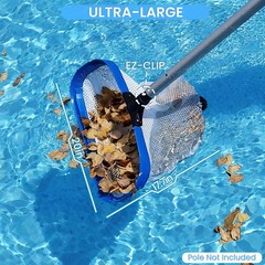 Poolvio 20&Prime; Pool Net Skimmer – Heavy Duty Leaf Net with Aluminum Frame with Diam
