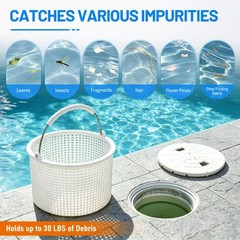 Inground Pool Skimmer Basket Replacement 7 Inch Weighted Stainless Steel Handle