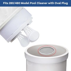 Pool Cleaner Bags 4Pack, Nylon Mesh Vacuum Replacement with Zipper Enclosure