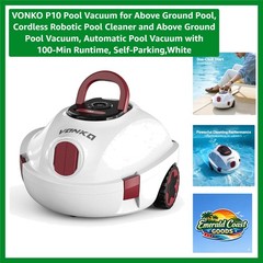 Self-Parking Cordless Pool Cleaner with Lightweight Design & Quick-Rinse Filter