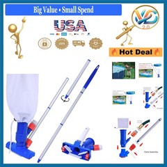 Water Pressure Pool Vacuum Cleaner, Portable for Aboveground Pools Spa