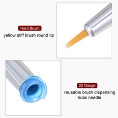 22G Brush Dispensing Tip 4mm Round Needle Brush Tip 2mm ID for Dispensing Glue