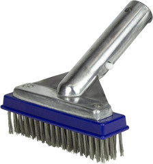 5-Inch Stainless Steel Pool Algae Detail Brush, Heavy-Duty Aluminum Back, for Gu