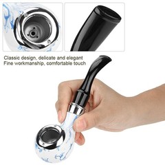 BigBigMe Tobacco Pipe, Classic Pipes with Blue and White