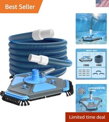 Effortless Pool Cleaning: Heavy Duty Vacuum Head & 30FT Kink-Resistant Hose