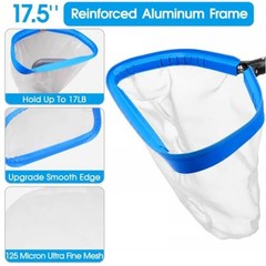 Pool Net with 10 ft Pole and Brush Set, 3-Piece Pool Cleaning Kit with Ultra