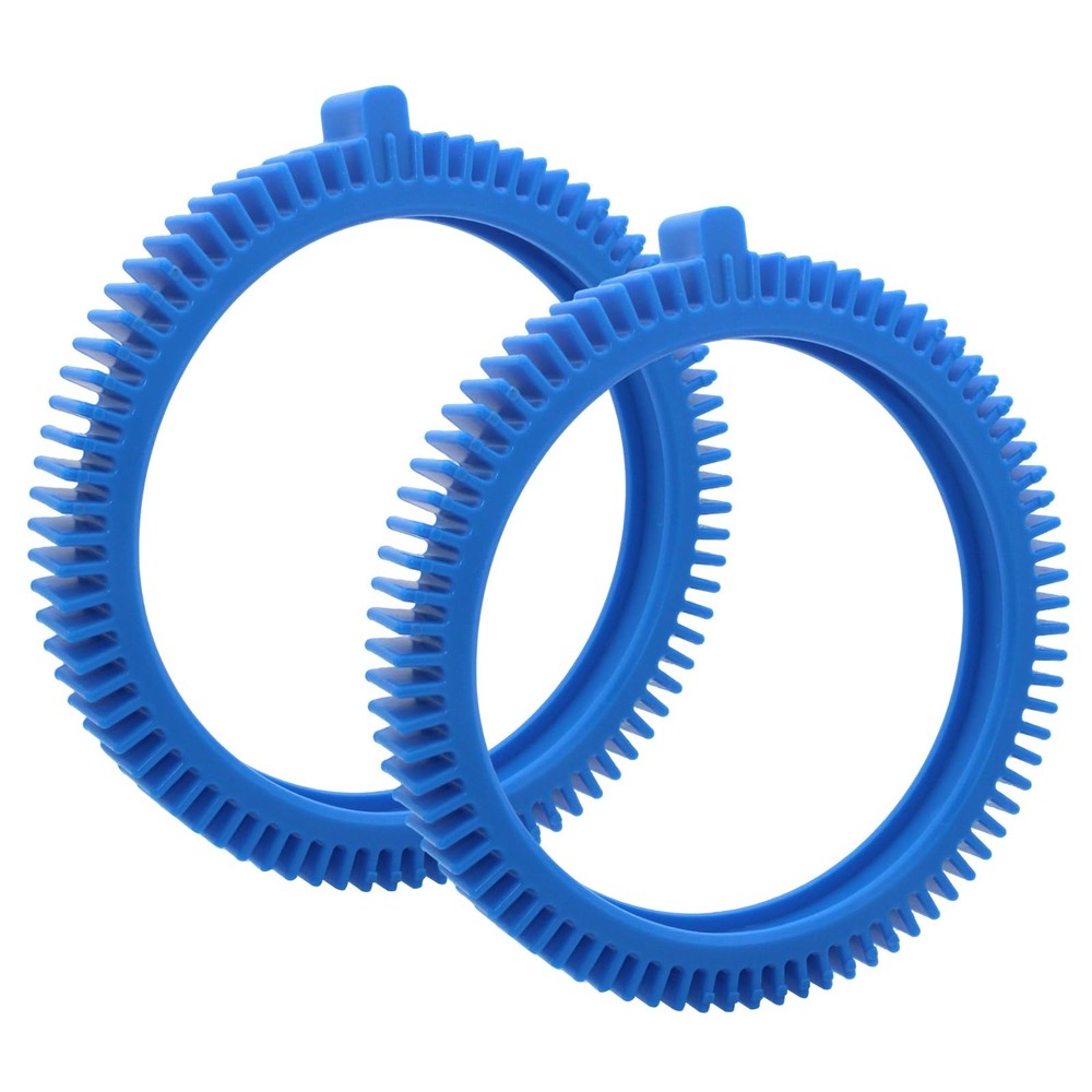 Front Tire Kit with Replacement Tires for Pool Cleaners 2 Pcs Blue