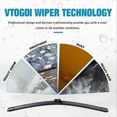OEM Windshield Wiper Blades Replacement for Mercedes-Benz GLA250 2016-2020