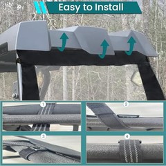 Polaris RZR XP 900 Rear Window,Rear Windshield, Canvas Soft Full Back Window