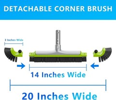 20&Prime; Inground/Above Ground Pool Brush Head – Strong Bristles