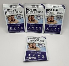 Ouster Power Purge Hot Tub Jet Line Cleaner 4 Pack 2 oz each Treats 500 Gallons