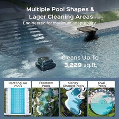 WYBOT S2 Solar Robotic Pool Cleaner Wall Climb Pool Vacuum & 1102P Pool Robot