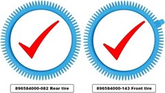 Front Rear Tires for Pool Cleaner Poolvergnuegen Repl# 896584000143 896584000082