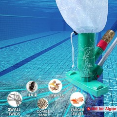 Upgrades Pool Spa Pond Mini Jet Vac Vacuum Cleaner w/Brush, Bag,6 Sections Te…