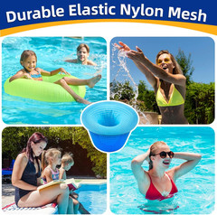 100 Pack Blue Pool Skimmer Socks Fine Mesh for Pool Cleaning
